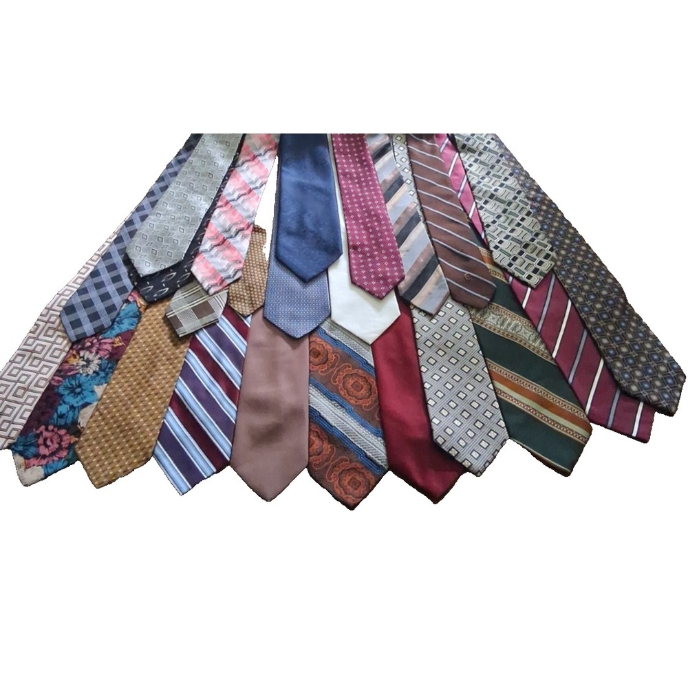 Lot of 24 Vintage 1950s 60s 70s 80s Neckties Rockabilly Cravats Assorted Ties
